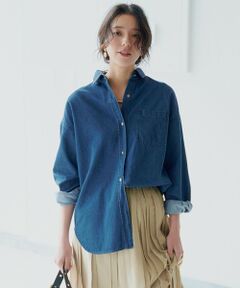 L size ONWARD(大きいサイズ) / エルサイズオンワード シャツ・ブラウス | 【洗える】ライトダンガリー 2WAY シャツ