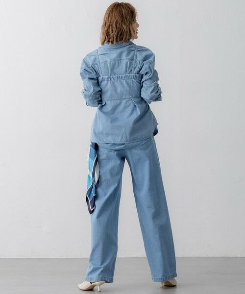 L size ONWARD(大きいサイズ) / エルサイズオンワード シャツ・ブラウス | 【洗える】ライトダンガリー 2WAY シャツ | 詳細8