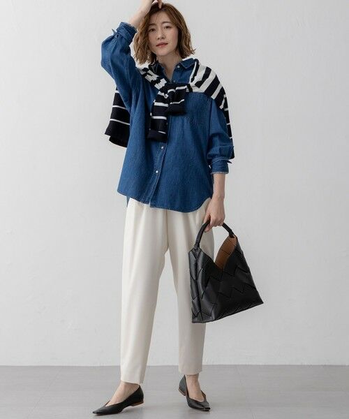 L size ONWARD(大きいサイズ) / エルサイズオンワード シャツ・ブラウス | 【洗える】ライトダンガリー 2WAY シャツ | 詳細22