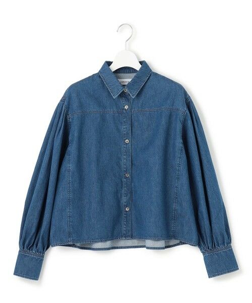 L size ONWARD(大きいサイズ) / エルサイズオンワード シャツ・ブラウス | 【Oggi3月号掲載/洗える】ライトダンガリー クロップド ボリュームスリーブ シャツ | 詳細19