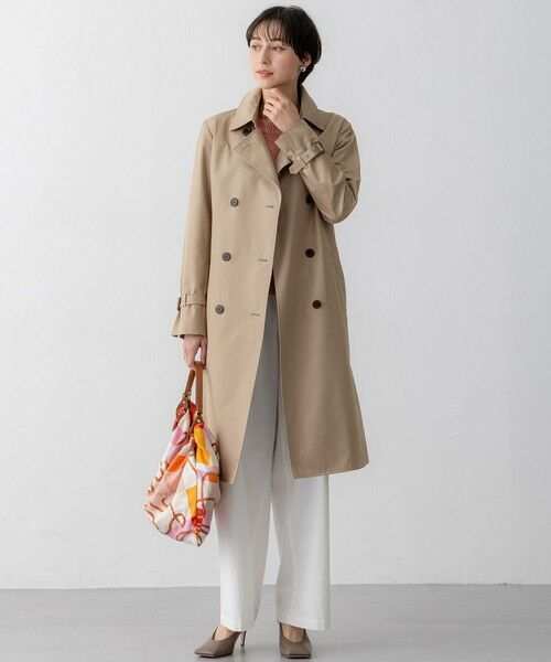 L size ONWARD(大きいサイズ) / エルサイズオンワード トレンチコート | エアータンブラー TCギャバジン ロング トレンチコート | 詳細13