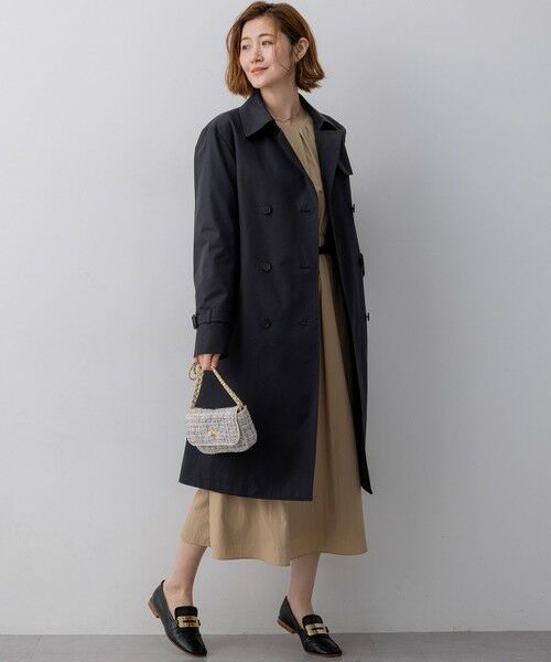 L size ONWARD(大きいサイズ) / エルサイズオンワード トレンチコート | エアータンブラー TCギャバジン ロング トレンチコート | 詳細27