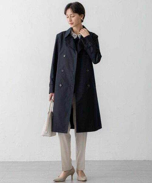 L size ONWARD(大きいサイズ) / エルサイズオンワード トレンチコート | エアータンブラー TCギャバジン ロング トレンチコート | 詳細30