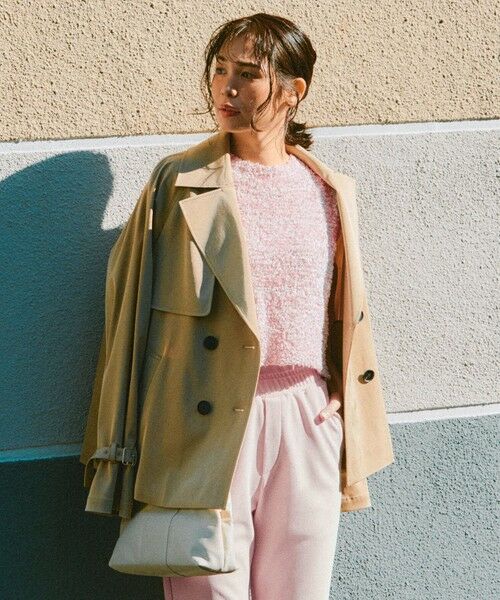 L size ONWARD(大きいサイズ) / エルサイズオンワード トレンチコート | トリアセコットンギャバジン ショートトレンチコート | 詳細2