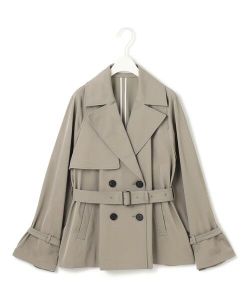 L size ONWARD(大きいサイズ) / エルサイズオンワード トレンチコート | トリアセコットンギャバジン ショートトレンチコート | 詳細14