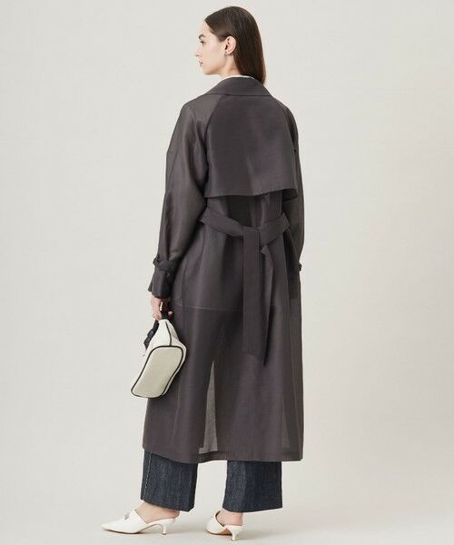 L size ONWARD(大きいサイズ) / エルサイズオンワード トレンチコート | シアーフォルムオーガン トレンチコート | 詳細5