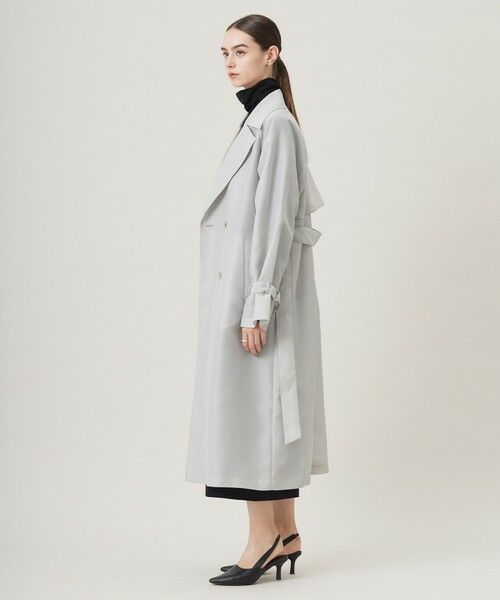 L size ONWARD(大きいサイズ) / エルサイズオンワード トレンチコート | シアーフォルムオーガン トレンチコート | 詳細10