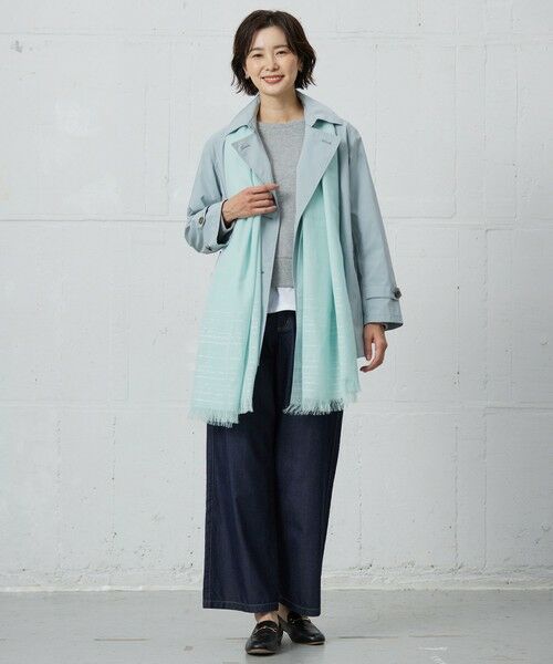 L size ONWARD(大きいサイズ) / エルサイズオンワード トレンチコート | 【洗える・撥水】ポリアーティローザ ダブル トレンチコート | 詳細3