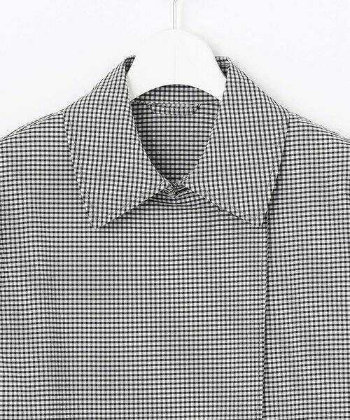 L size ONWARD(大きいサイズ) / エルサイズオンワード トレンチコート | 【洗える】Lightストレッチギンガム ダブル トレンチコート | 詳細7