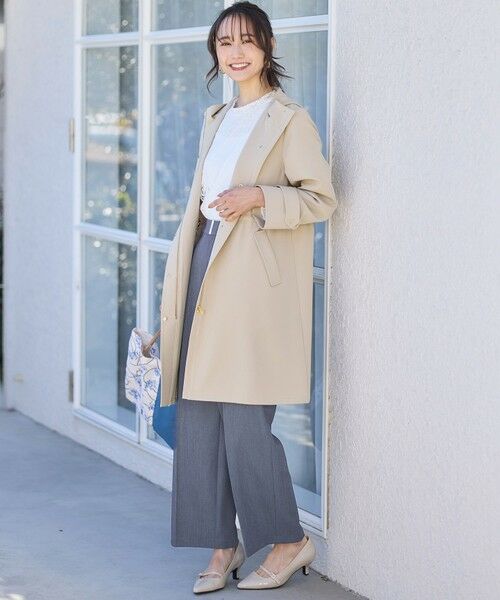 L size ONWARD(大きいサイズ) / エルサイズオンワード その他アウター | 【撥水・UVカット・洗える】フーデットロング コート | 詳細8