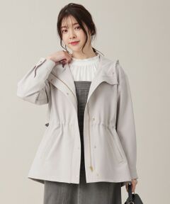 L size ONWARD(大きいサイズ) / エルサイズオンワード その他アウター | 【撥水・UVカット・洗える】フーデットハーフ コート