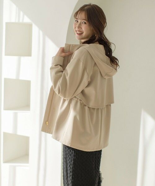 L size ONWARD(大きいサイズ) / エルサイズオンワード その他アウター | 【撥水・UVカット・洗える】フーデットハーフ コート | 詳細24