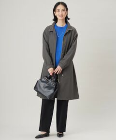 L size ONWARD(大きいサイズ) / エルサイズオンワード その他アウター | 【撥水加工・洗える】コットンナイロンタッサーライナー付きスタンドカラー コート