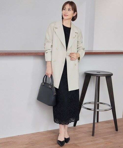 L size ONWARD(大きいサイズ) / エルサイズオンワード トレンチコート | 【洗える】エアフロートレンチ コート | 詳細15