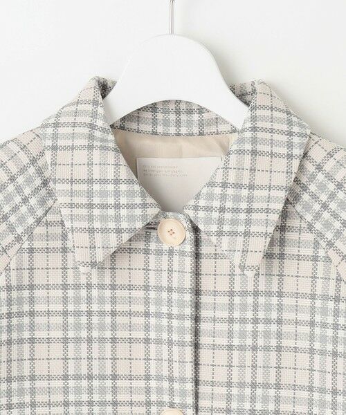 L size ONWARD(大きいサイズ) / エルサイズオンワード ステンカラーコート | 【洗える】オルタネートチェック コート | 詳細1