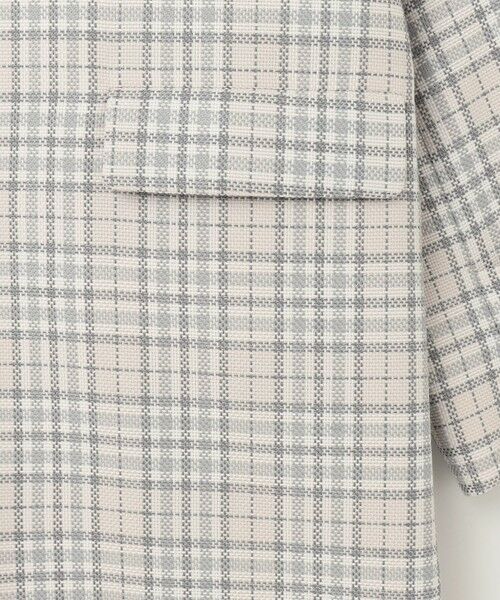 L size ONWARD(大きいサイズ) / エルサイズオンワード ステンカラーコート | 【洗える】オルタネートチェック コート | 詳細4
