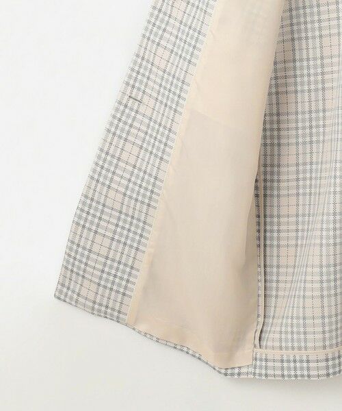 L size ONWARD(大きいサイズ) / エルサイズオンワード ステンカラーコート | 【洗える】オルタネートチェック コート | 詳細6