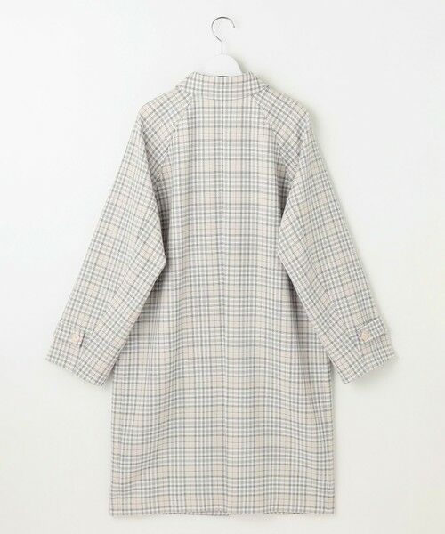 L size ONWARD(大きいサイズ) / エルサイズオンワード ステンカラーコート | 【洗える】オルタネートチェック コート | 詳細8