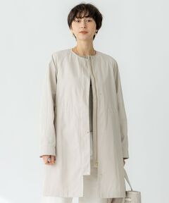 L size ONWARD(大きいサイズ) / エルサイズオンワード その他アウター | 【撥水加工】ライトツイル ノーカラーコート