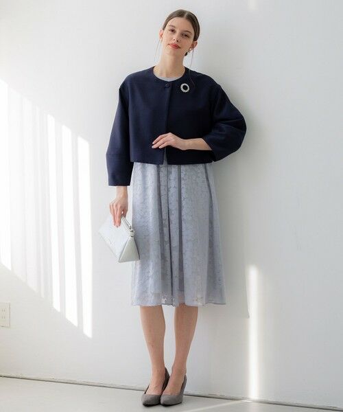 L size ONWARD(大きいサイズ) / エルサイズオンワード ノーカラージャケット | 【APPLAUDIR】トリアセシャンタン ジャケット | 詳細17