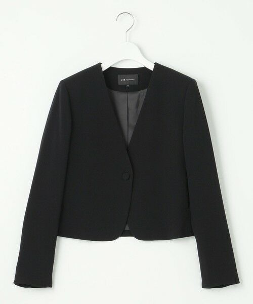 L size ONWARD(大きいサイズ) / エルサイズオンワード ノーカラージャケット | 【APPLAUDIR】クリアジョーゼット 3WAYコンパクトジャケット | 詳細24