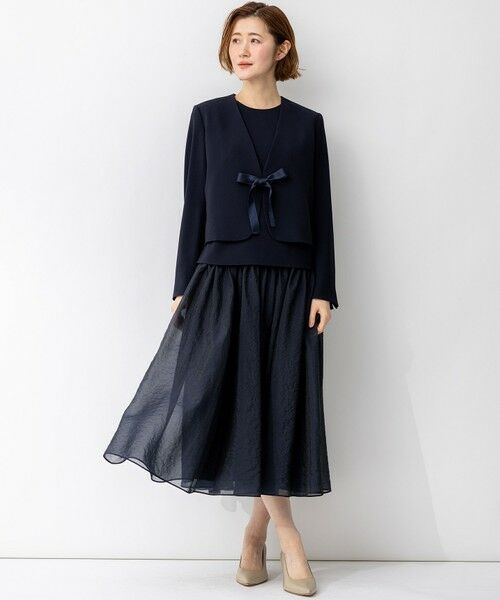 L size ONWARD(大きいサイズ) / エルサイズオンワード ノーカラージャケット | 【好評につき一部追加予約/APPLAUDIR】クリアジョーゼット 3WAYコンパクトジャケット | 詳細29