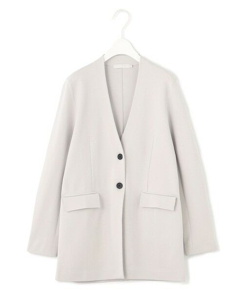 L size ONWARD(大きいサイズ) / エルサイズオンワード ノーカラージャケット | 【洗える】シンセティックミラノリブ ニットジャケット | 詳細13