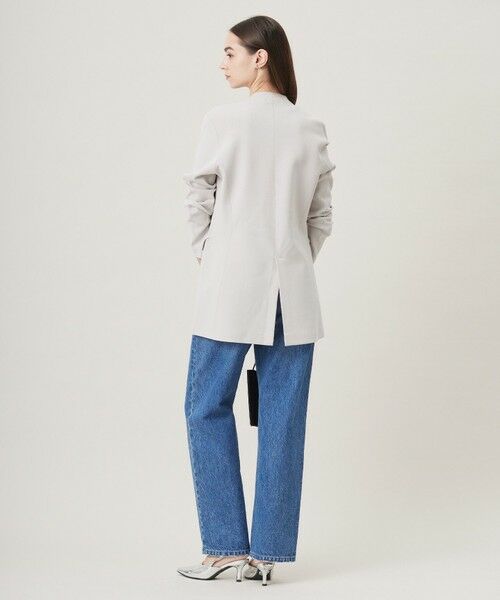 L size ONWARD(大きいサイズ) / エルサイズオンワード ノーカラージャケット | 【洗える】シンセティックミラノリブ ニットジャケット | 詳細12