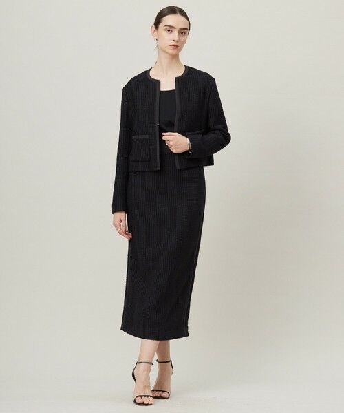 L size ONWARD(大きいサイズ) / エルサイズオンワード ノーカラージャケット | Splittweed ノーカラージャケット | 詳細1