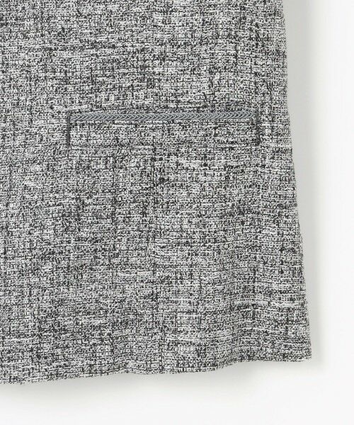 L size ONWARD(大きいサイズ) / エルサイズオンワード ノーカラージャケット | 【セットアップ対応】Light Tweed ノーカラー ジャケット | 詳細8