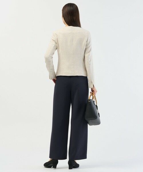L size ONWARD(大きいサイズ) / エルサイズオンワード ノーカラージャケット | 【セットアップ対応】Light Tweed ノーカラー ジャケット | 詳細13