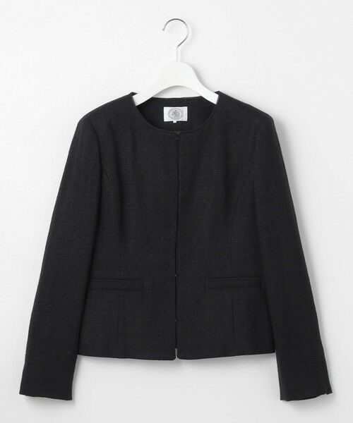 L size ONWARD(大きいサイズ) / エルサイズオンワード ノーカラージャケット | 【セットアップ対応】Light Tweed ノーカラー ジャケット | 詳細18