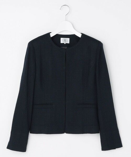 L size ONWARD(大きいサイズ) / エルサイズオンワード ノーカラージャケット | 【セットアップ対応】Light Tweed ノーカラー ジャケット | 詳細21