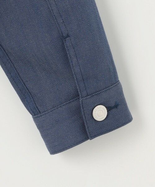 L size ONWARD(大きいサイズ) / エルサイズオンワード Gジャン・デニムジャケット | 【洗える】セルロースシャンブレー ノーカラー デニム ジャケット | 詳細7