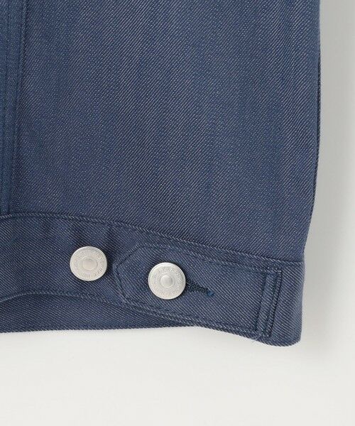 L size ONWARD(大きいサイズ) / エルサイズオンワード Gジャン・デニムジャケット | 【洗える】セルロースシャンブレー ノーカラー デニム ジャケット | 詳細9