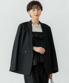 L size ONWARD(大きいサイズ) / エルサイズオンワード テーラードジャケット | 【Oggi3月号掲載/セットアップ対応】 ライトクロス ジャケット