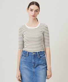 L size ONWARD(大きいサイズ) / エルサイズオンワード カットソー | 【洗える】4×2リブ プルオーバー