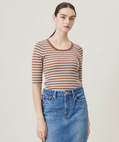 L size ONWARD(大きいサイズ) / エルサイズオンワード カットソー | 【洗える】4×2リブ プルオーバー