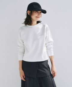 L size ONWARD(大きいサイズ) / エルサイズオンワード カットソー | 【洗える】サテンボンディング クルーネックプルオーバー