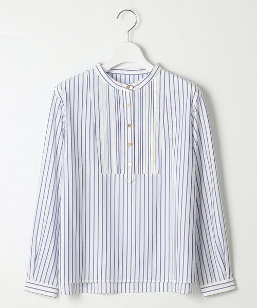 L size ONWARD(大きいサイズ) / エルサイズオンワード カットソー | ストライプジャージー ピンタック カットソー | 詳細4