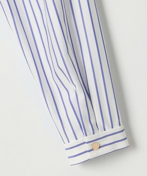 L size ONWARD(大きいサイズ) / エルサイズオンワード カットソー | ストライプジャージー ピンタック カットソー | 詳細8