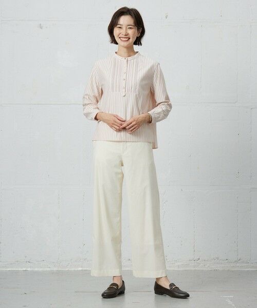 L size ONWARD(大きいサイズ) / エルサイズオンワード カットソー | ストライプジャージー ピンタック カットソー | 詳細11