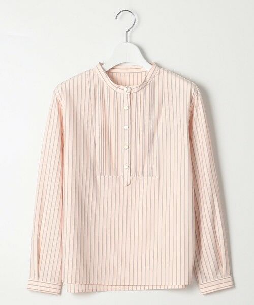 L size ONWARD(大きいサイズ) / エルサイズオンワード カットソー | ストライプジャージー ピンタック カットソー | 詳細13