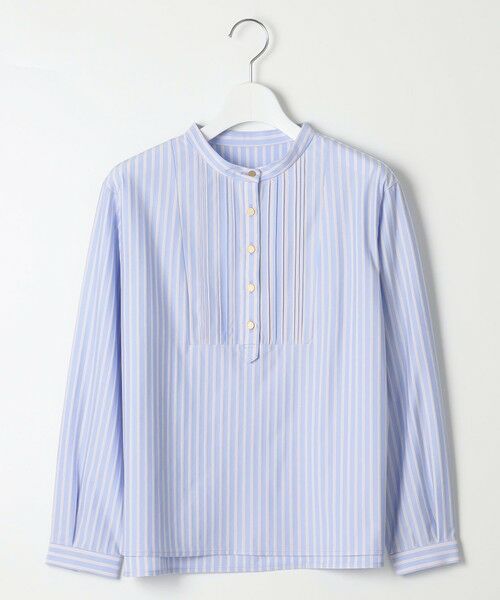 L size ONWARD(大きいサイズ) / エルサイズオンワード カットソー | ストライプジャージー ピンタック カットソー | 詳細16