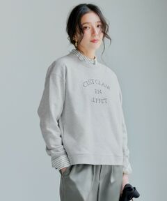 L size ONWARD(大きいサイズ) / エルサイズオンワード カットソー | 【洗える】コットンテリー ロゴ スウェット