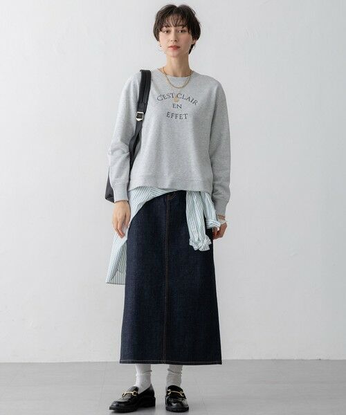 L size ONWARD(大きいサイズ) / エルサイズオンワード カットソー | 【洗える】コットンテリー ロゴ スウェット | 詳細4