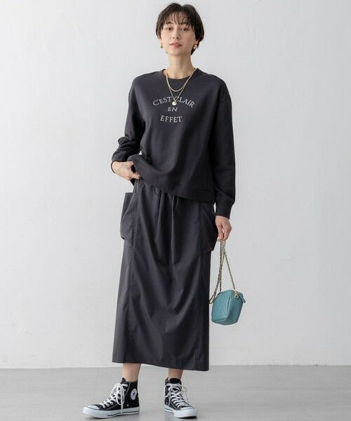 L size ONWARD(大きいサイズ) / エルサイズオンワード カットソー | 【洗える】コットンテリー ロゴ スウェット | 詳細7