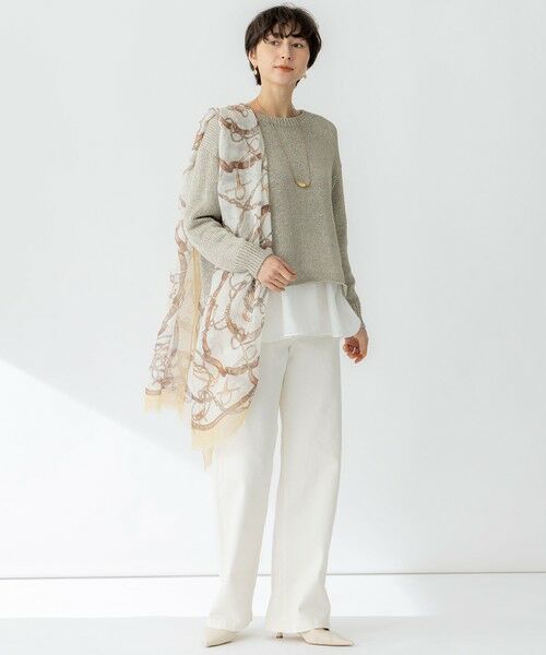 L size ONWARD(大きいサイズ) / エルサイズオンワード カットソー | 【洗える】シアータフタ コンビ カットソー | 詳細9