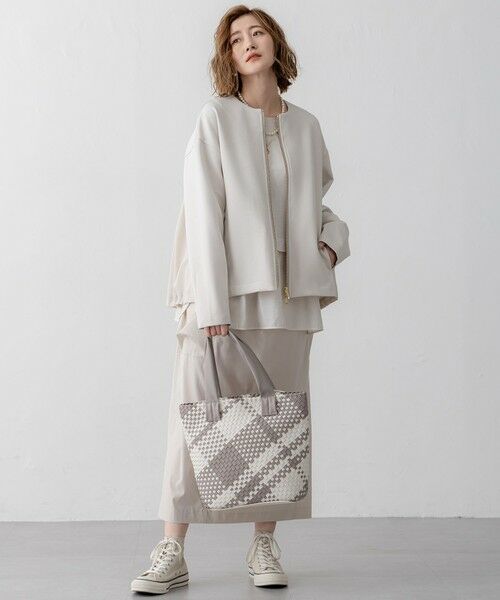 L size ONWARD(大きいサイズ) / エルサイズオンワード カットソー | 【洗える】シアータフタ コンビ カットソー | 詳細21