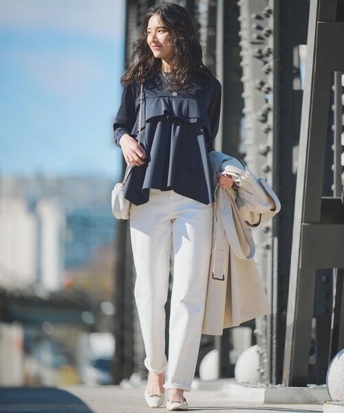 L size ONWARD(大きいサイズ) / エルサイズオンワード カットソー | 【洗える】ライトクロスビスチェコンビ ジャージー カットソー | 詳細21